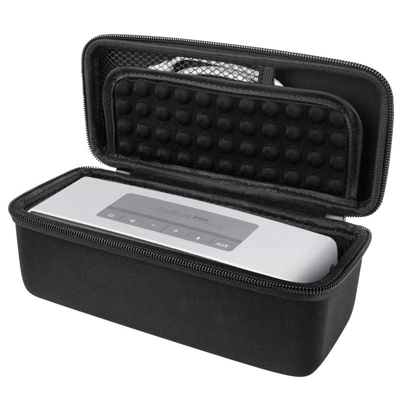 Linkidea حقيبة حمل مكبر الصوت Linkidea متوافقة مع Bose Soundlink Mini 1 و 2 (الجيل الأول والثاني) ، حقيبة سفر صلبة واقية مع تخزين كابل الشاحن (أسود) - Image 3